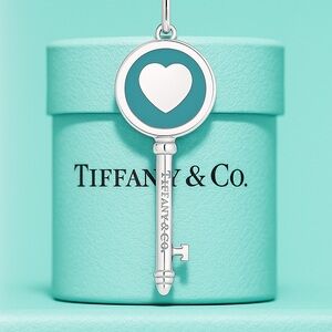 Tiffany & Co. Silver Heart Key Pendant